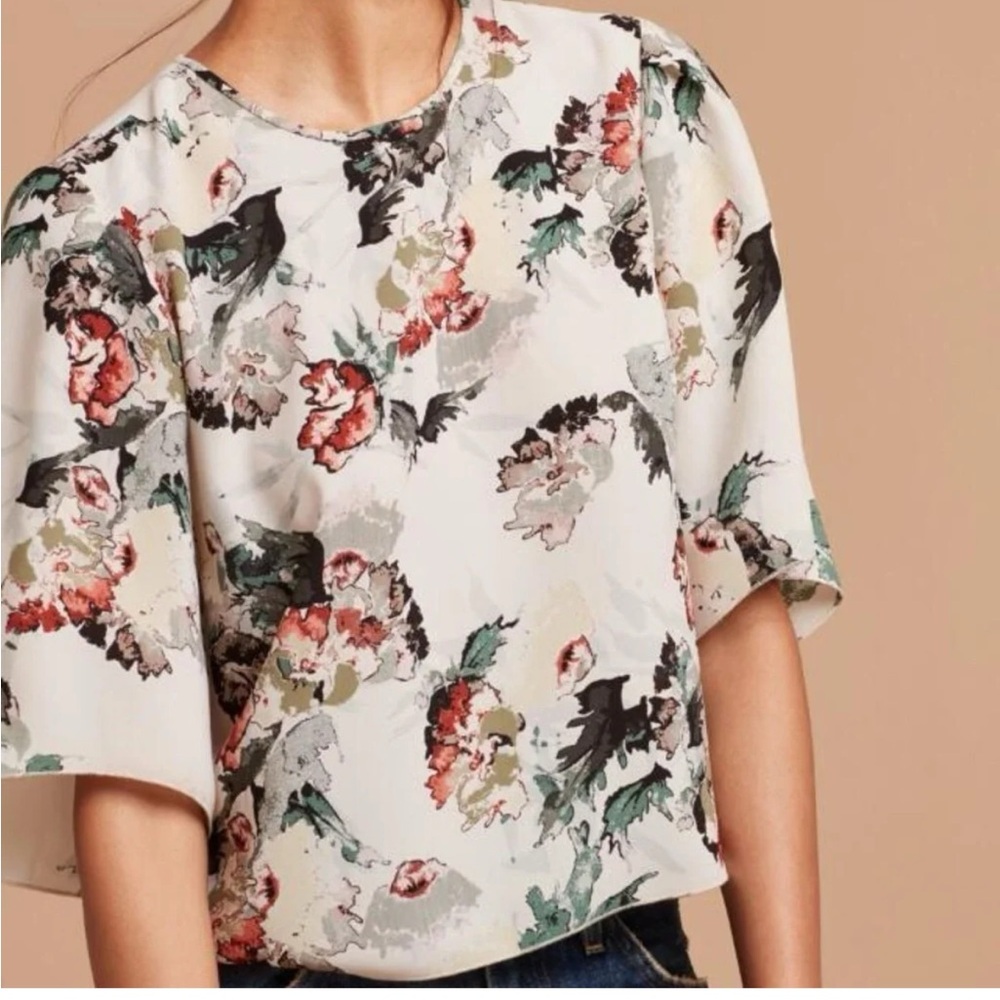 Aritzia Wilfred Cambrai Floral Blouse